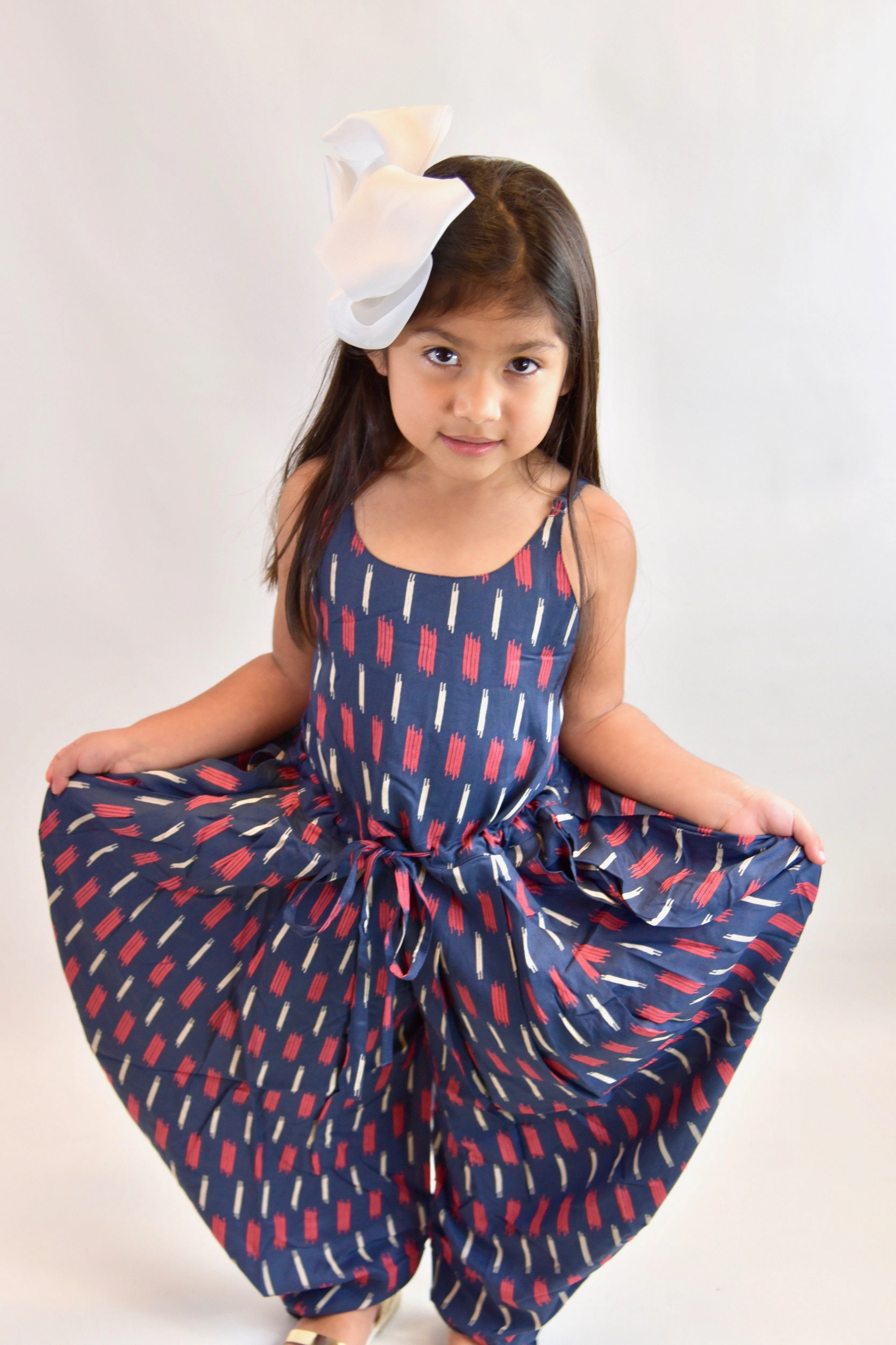 Abstract Print Harem-Jumpsuit