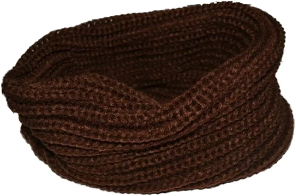 BESPORTBLE Fur Scarf for Women Winter Warm Knitted Wool Blend Cowl Loop Scarf Neck Gaiter