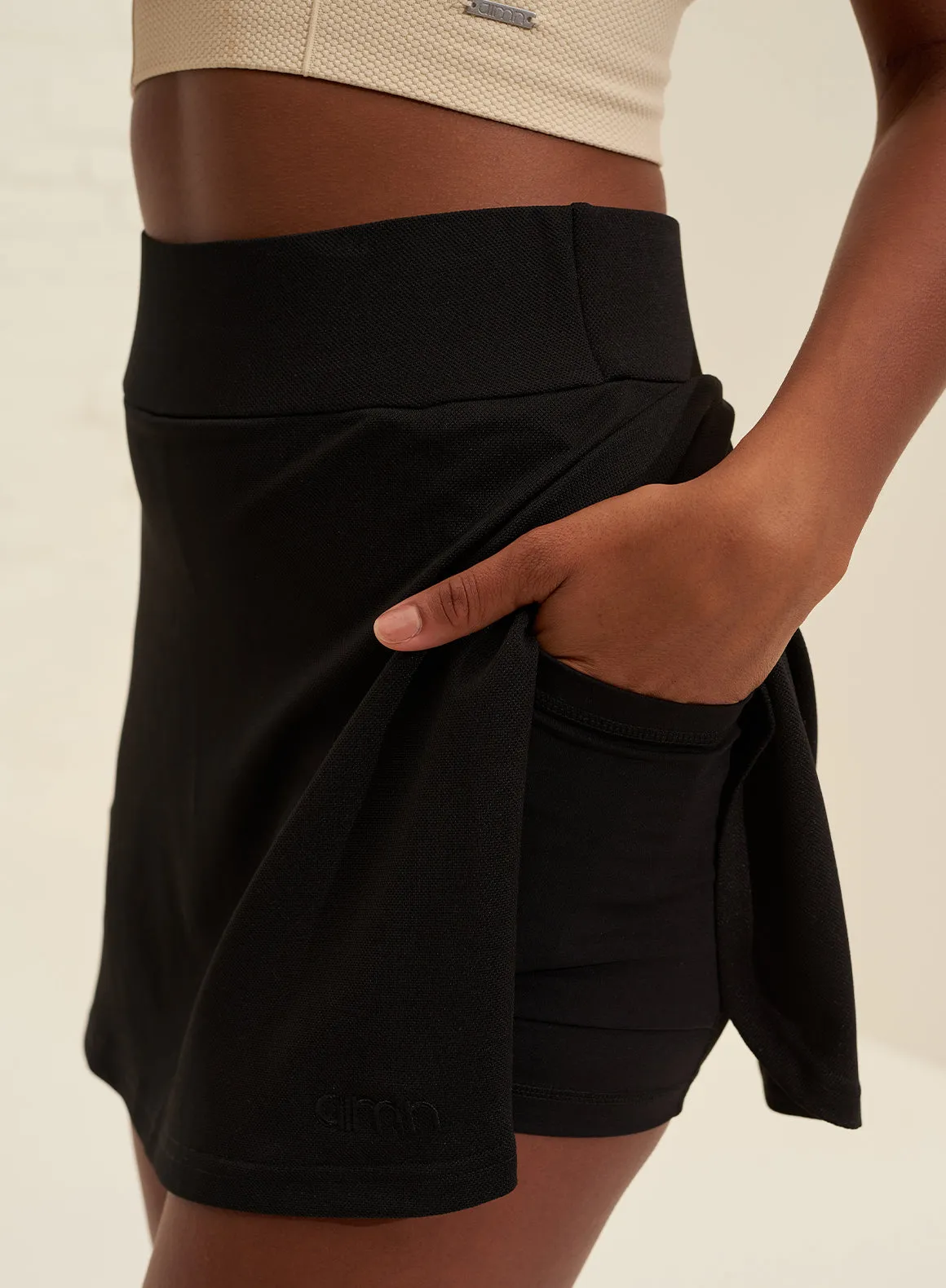 Black Airy Skort