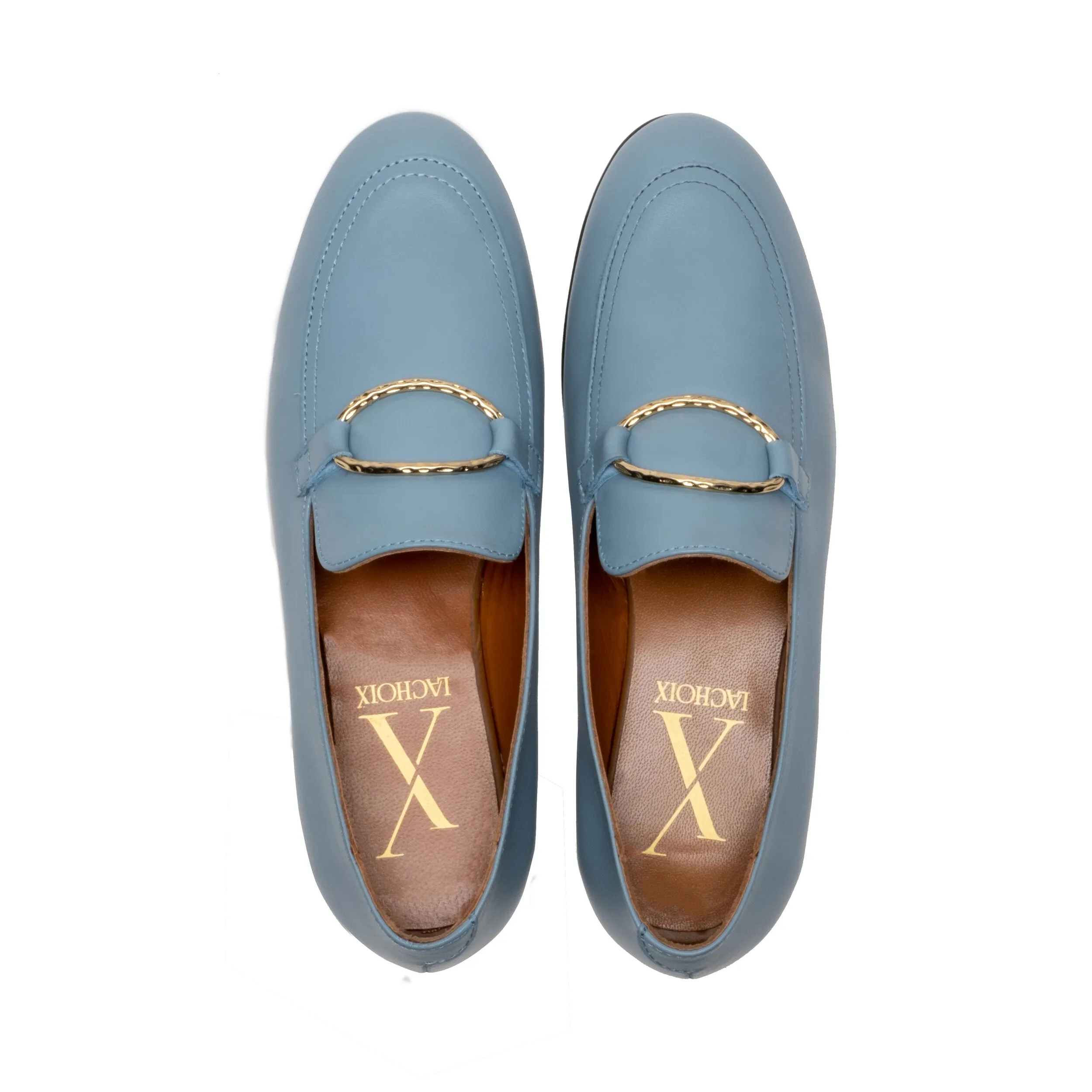 Blue Myosotis Tomboy Chic Loafers