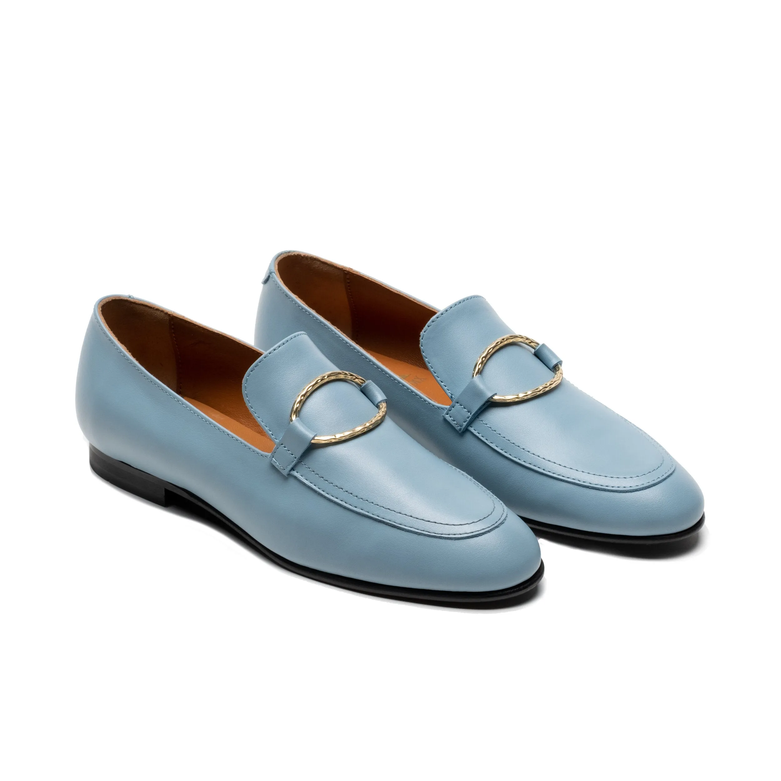 Blue Myosotis Tomboy Chic Loafers