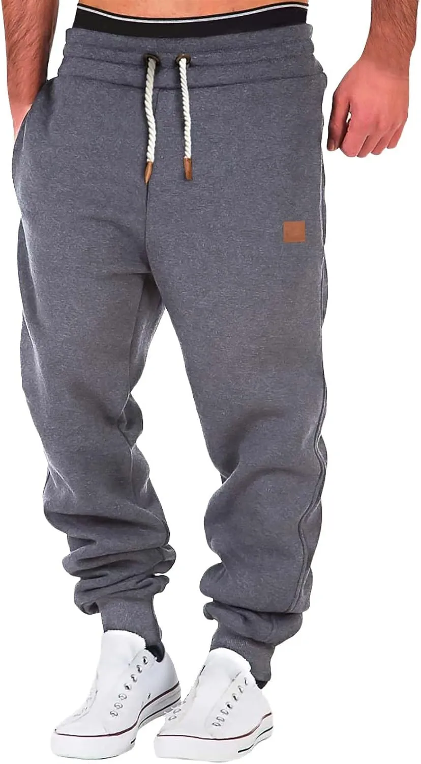 Cargo Sweatpants for Men Big and Tall Casual Fashion Joggers Comfortable Basic Pants Sport Daily Workout Pants Men's