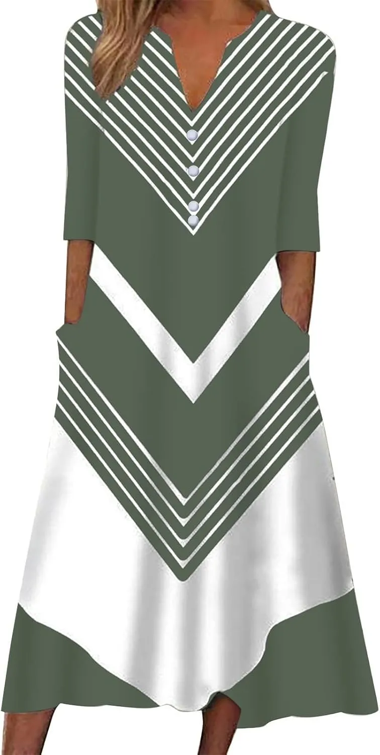 Ceboyel Summer Boho Dresses for Women 2023 Short Sleeve Maxi Long Dress Floral Print Casual Dress Trendy Ladies Outfits