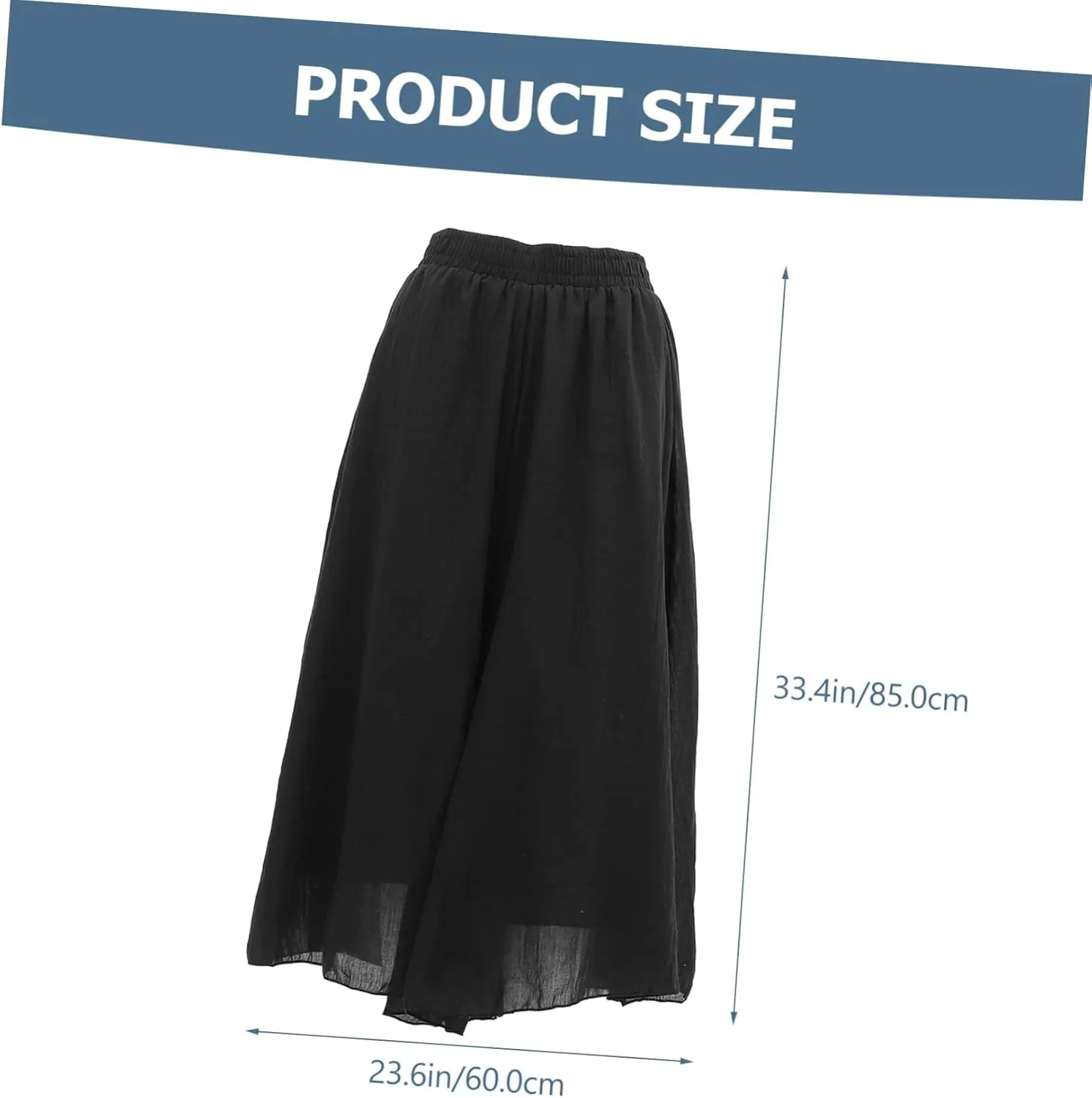 CLISPEED Women Wide Leg Pants Comfortable Loose Cotton Linen Trousers with Elastic Waistband for Yoga