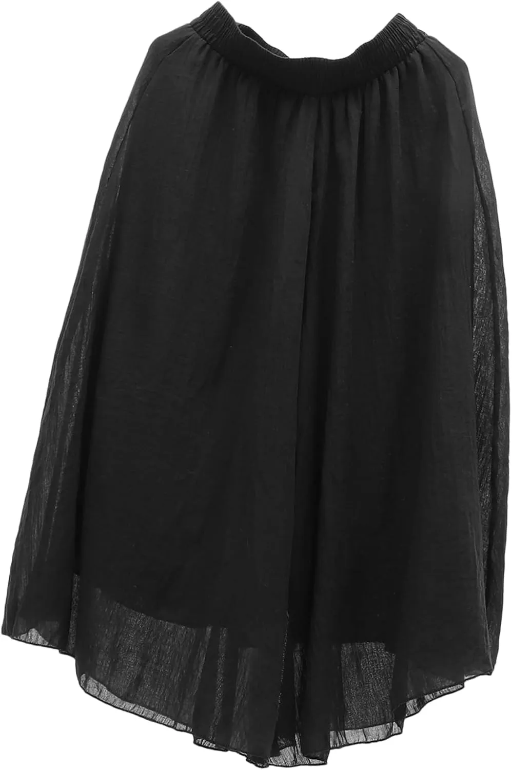 CLISPEED Women Wide Leg Pants Comfortable Loose Cotton Linen Trousers with Elastic Waistband for Yoga