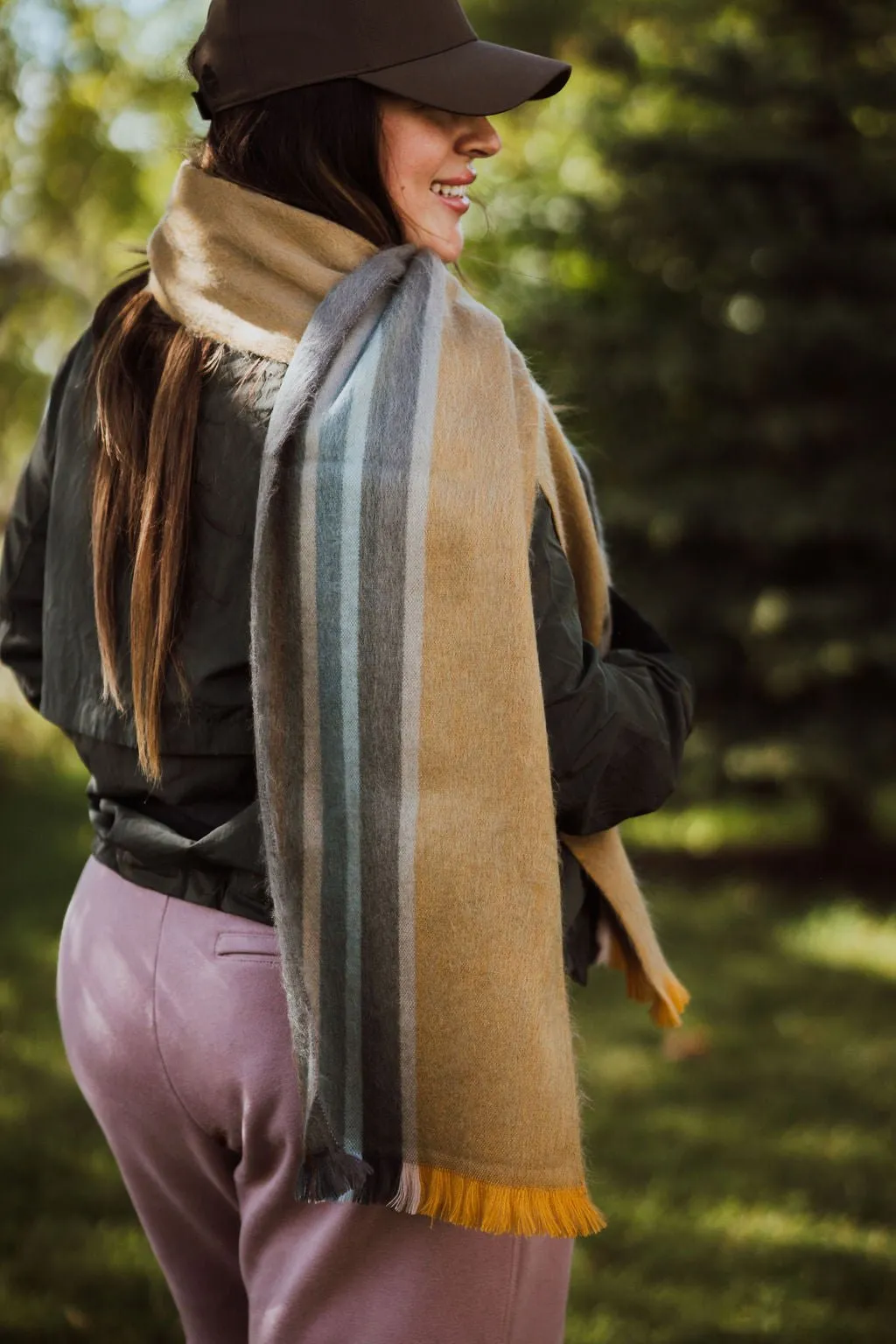 Col Mustard Alpaca Scarf