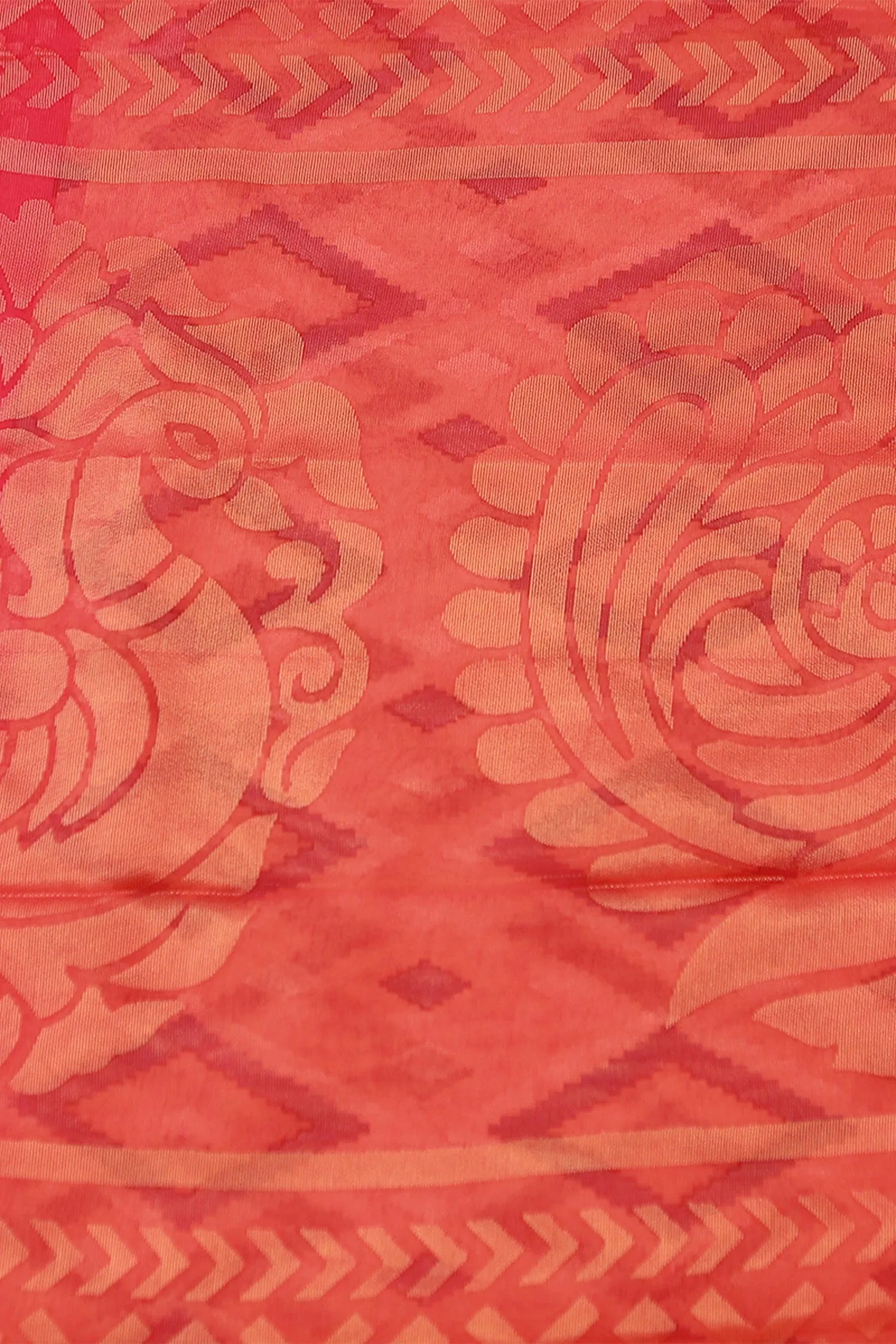 Contrast Pallu Ikkat Brasso Saree - Lightweight & Stylish