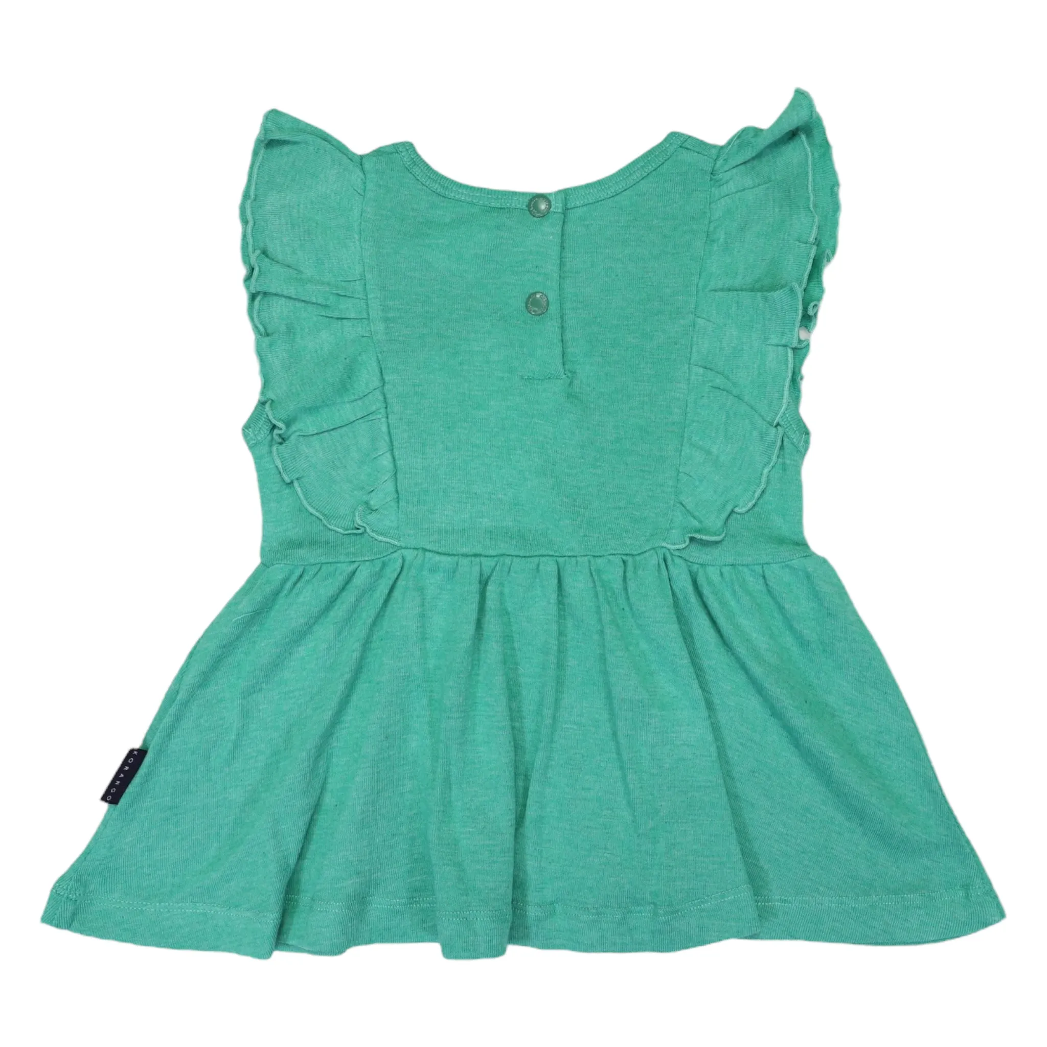 Cotton Modal Frill Blouse Green