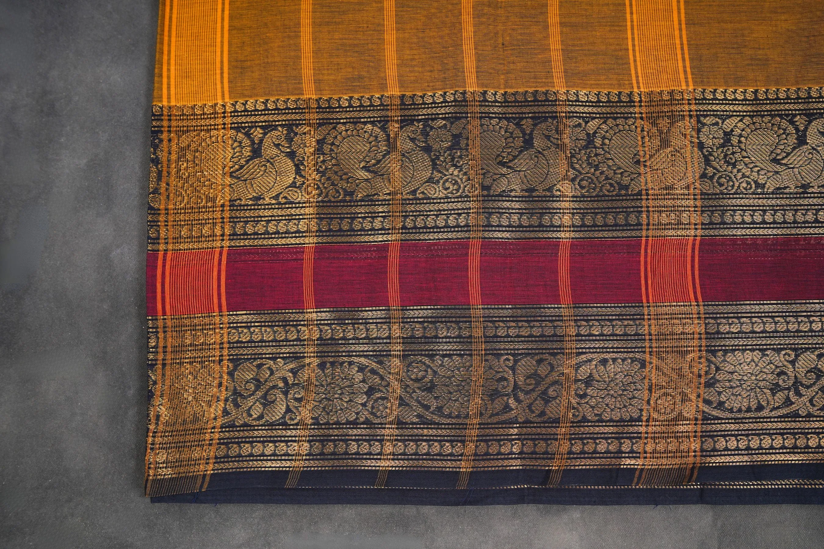 Elegant Chettinad Cotton Saree - Traditional Style & High-Comfort Design