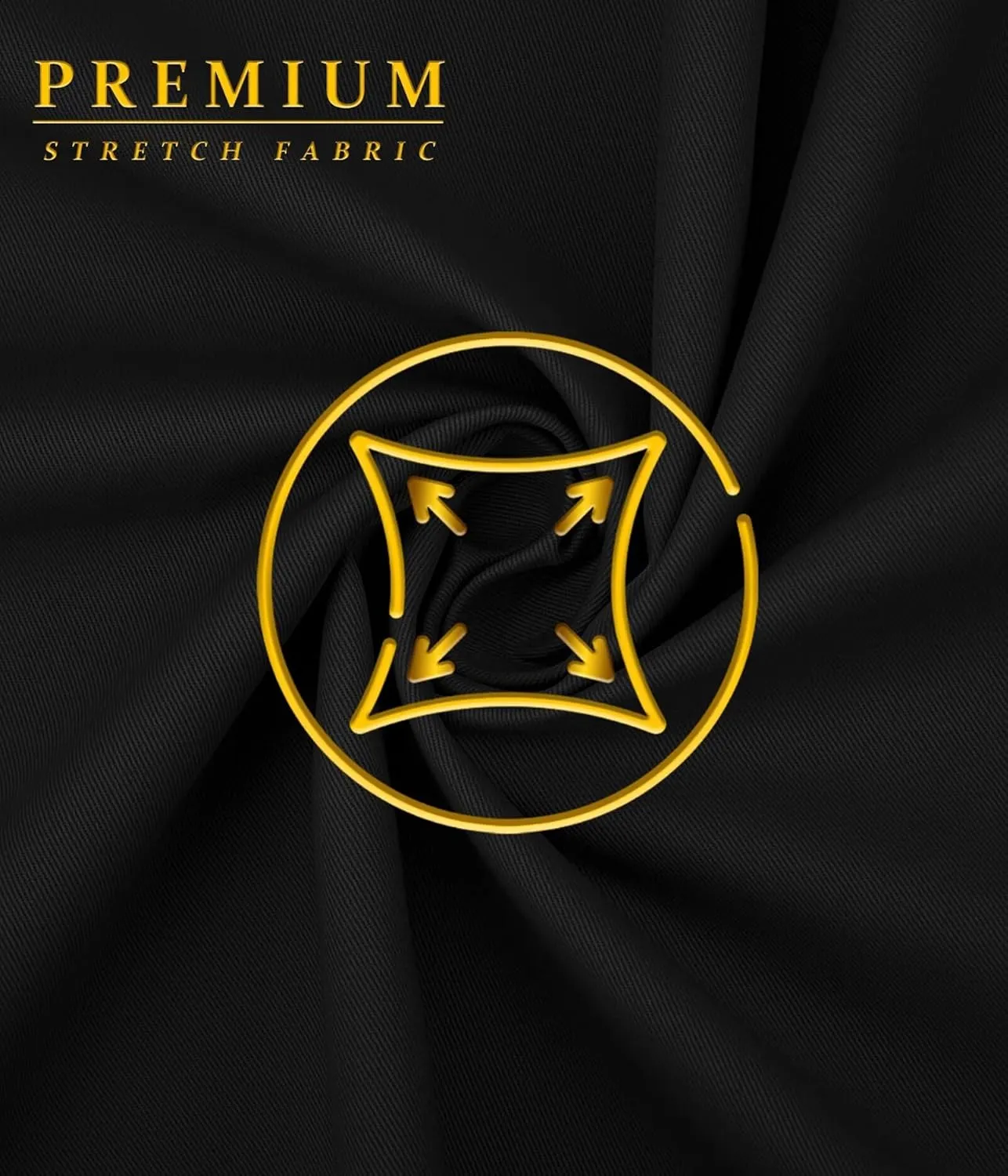 ETHANOL Mens Comfortable Stretch Trousers Slim Fit Straight Leg Stylish Design Pants