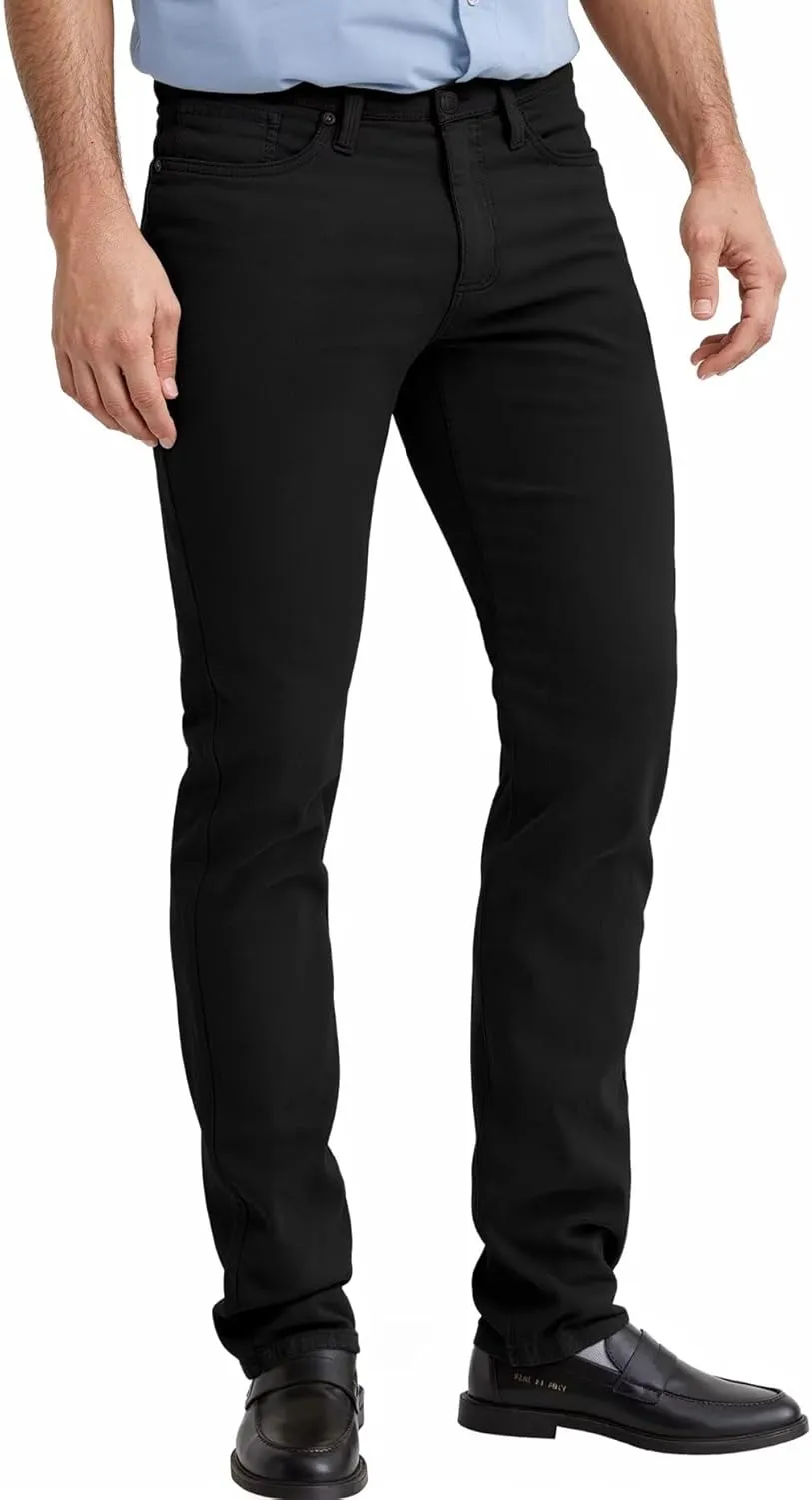 ETHANOL Mens Comfortable Stretch Trousers Slim Fit Straight Leg Stylish Design Pants