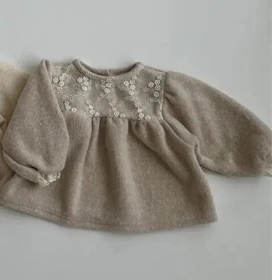 Front-Lace Long-Sleeved Blouse