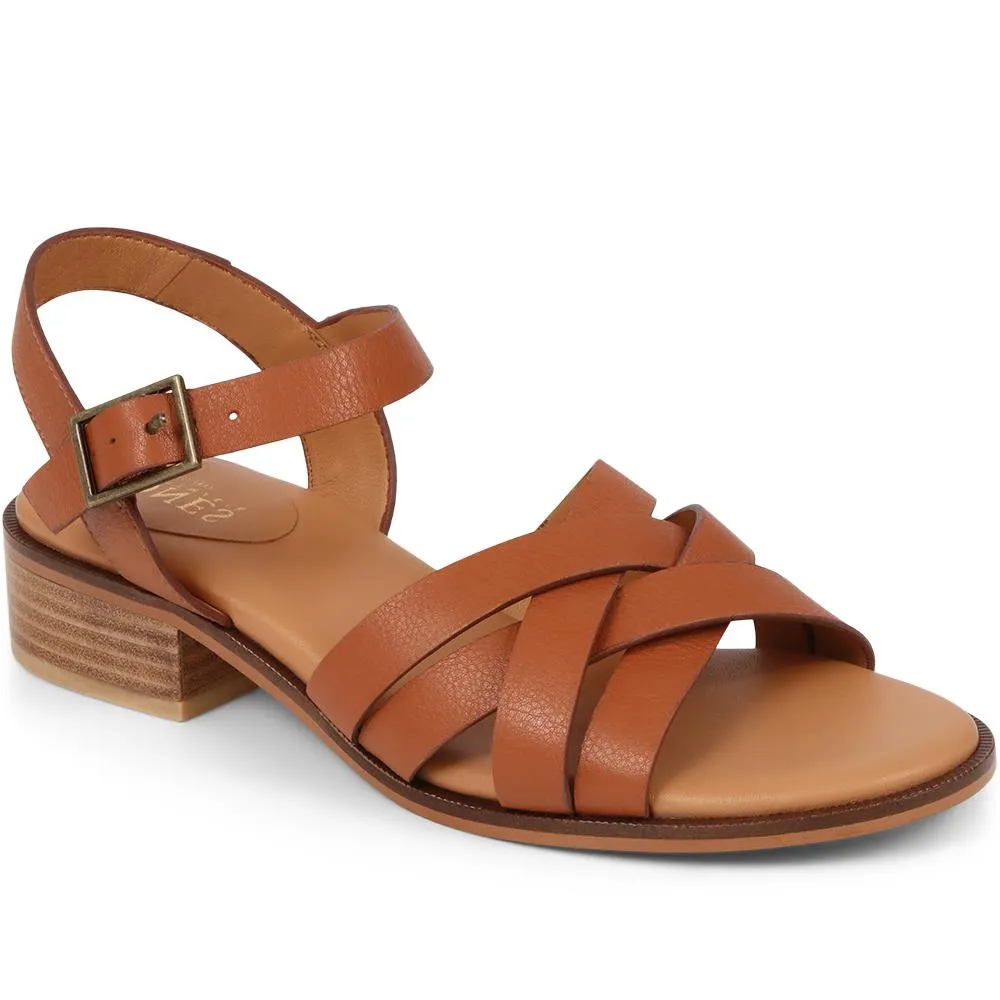 Geovana Leather Sandals  - GEOVANA / 325 042