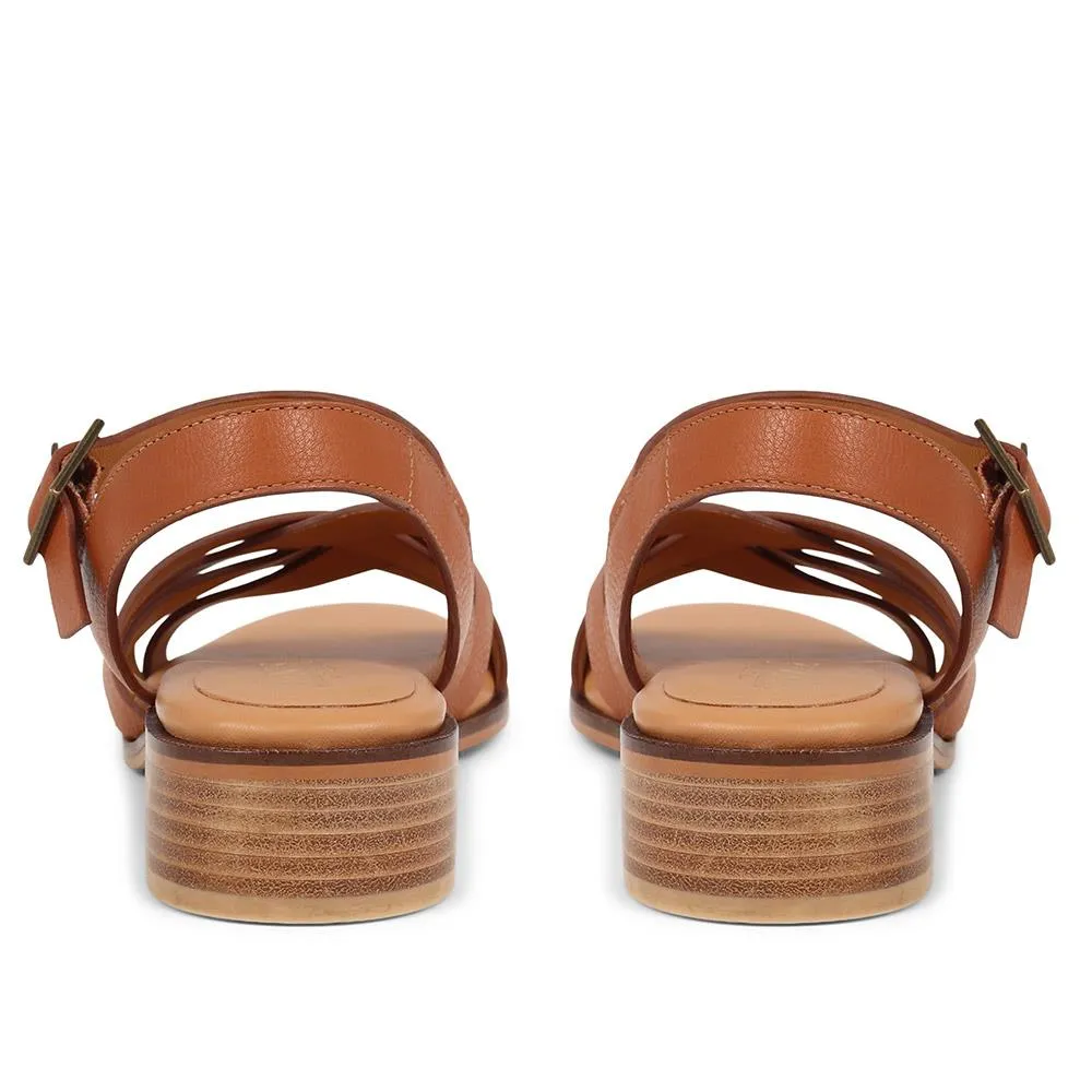 Geovana Leather Sandals  - GEOVANA / 325 042
