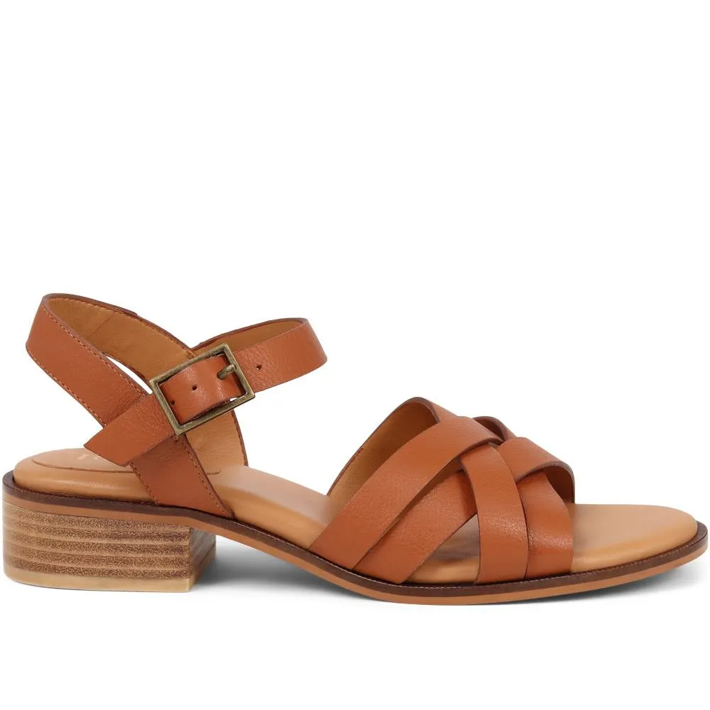 Geovana Leather Sandals  - GEOVANA / 325 042