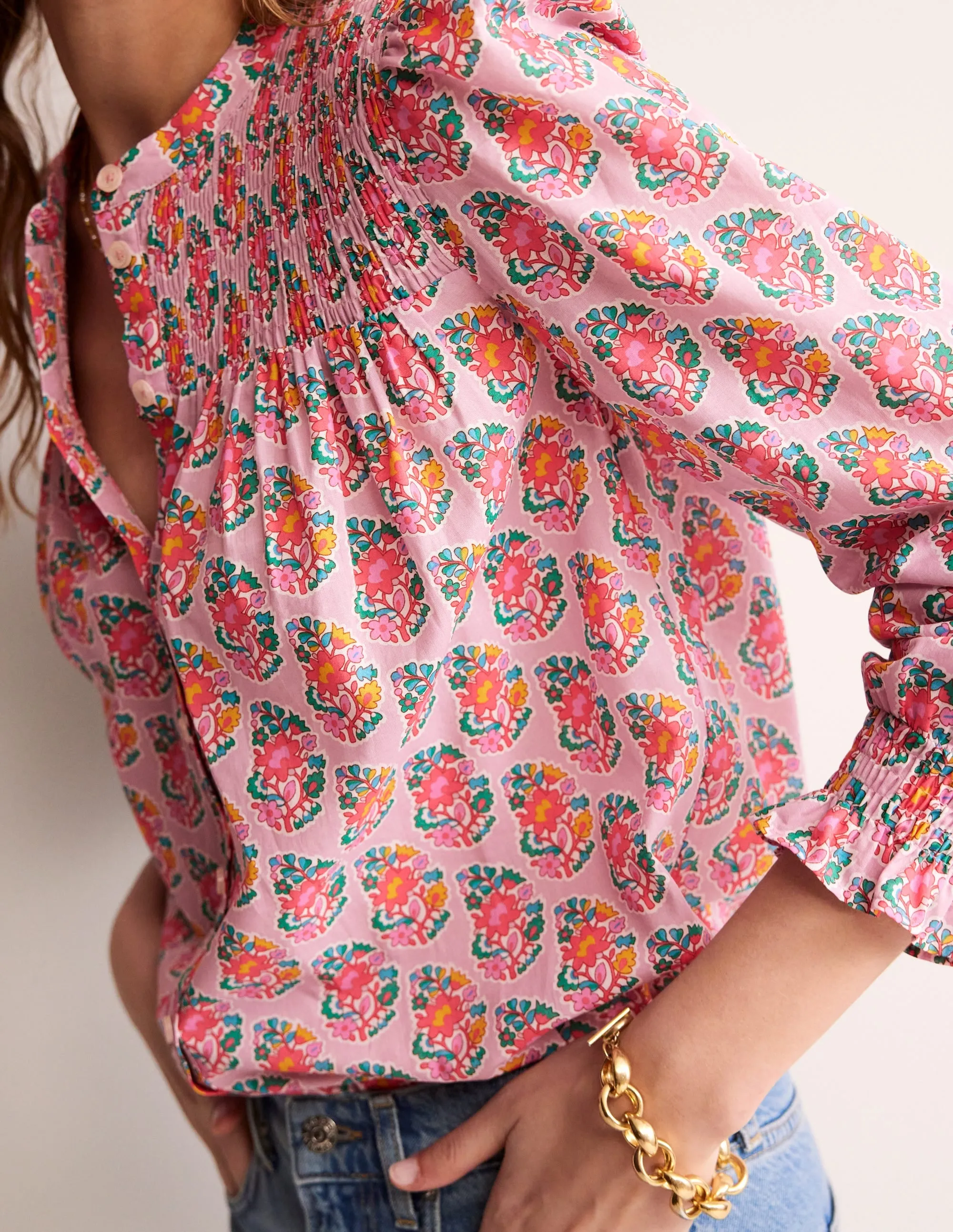 Helena Cotton Blouse-Fragrent Lily, Paisley