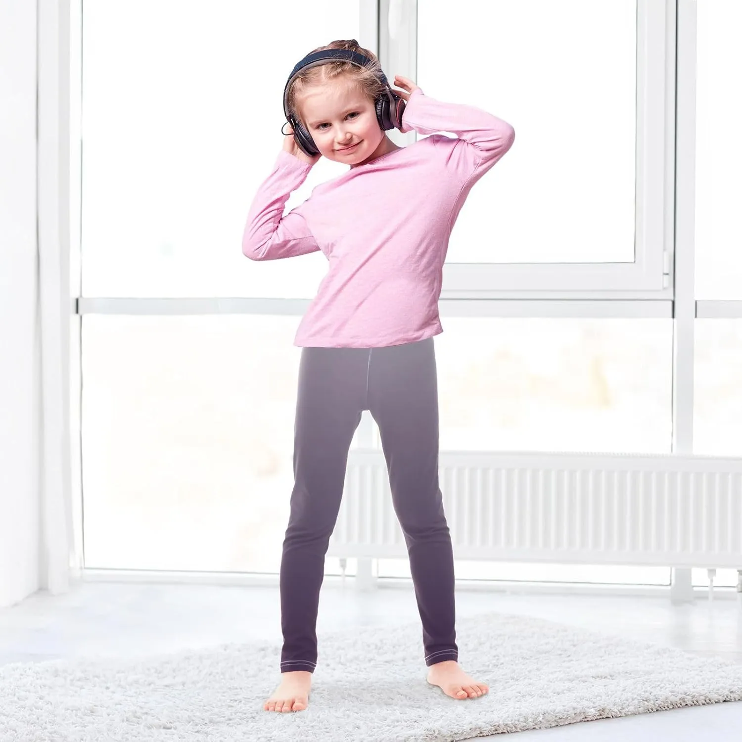 Leggings for Girls Soft Comfortable Toddler Baby Girl Long Pants Bottom Elastic Waist Ballet Tights Trousers 4T