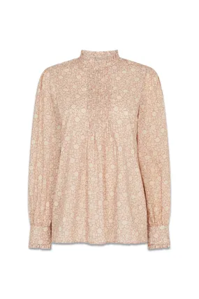 Liberty Print Floral Cotton Ruffle Blouse
