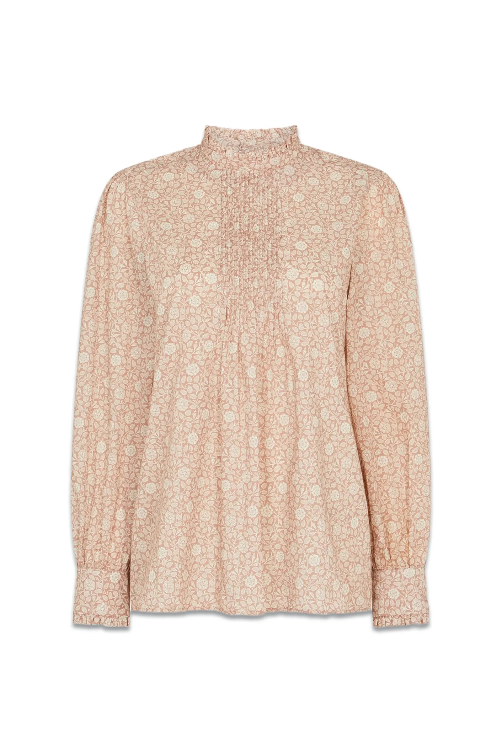 Liberty Print Floral Cotton Ruffle Blouse