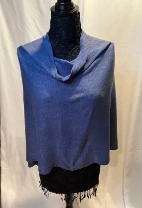 light weight poncho-Denim