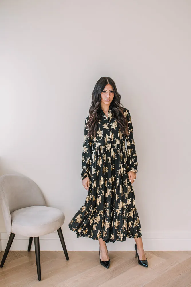 LQ LEAF PRINT DRESS