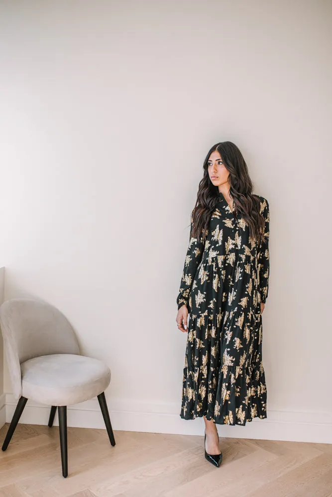 LQ LEAF PRINT DRESS