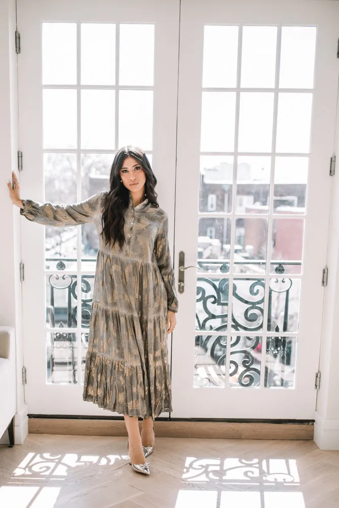 LQ LEAF PRINT DRESS