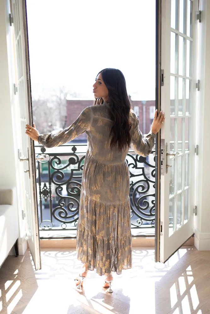 LQ LEAF PRINT DRESS