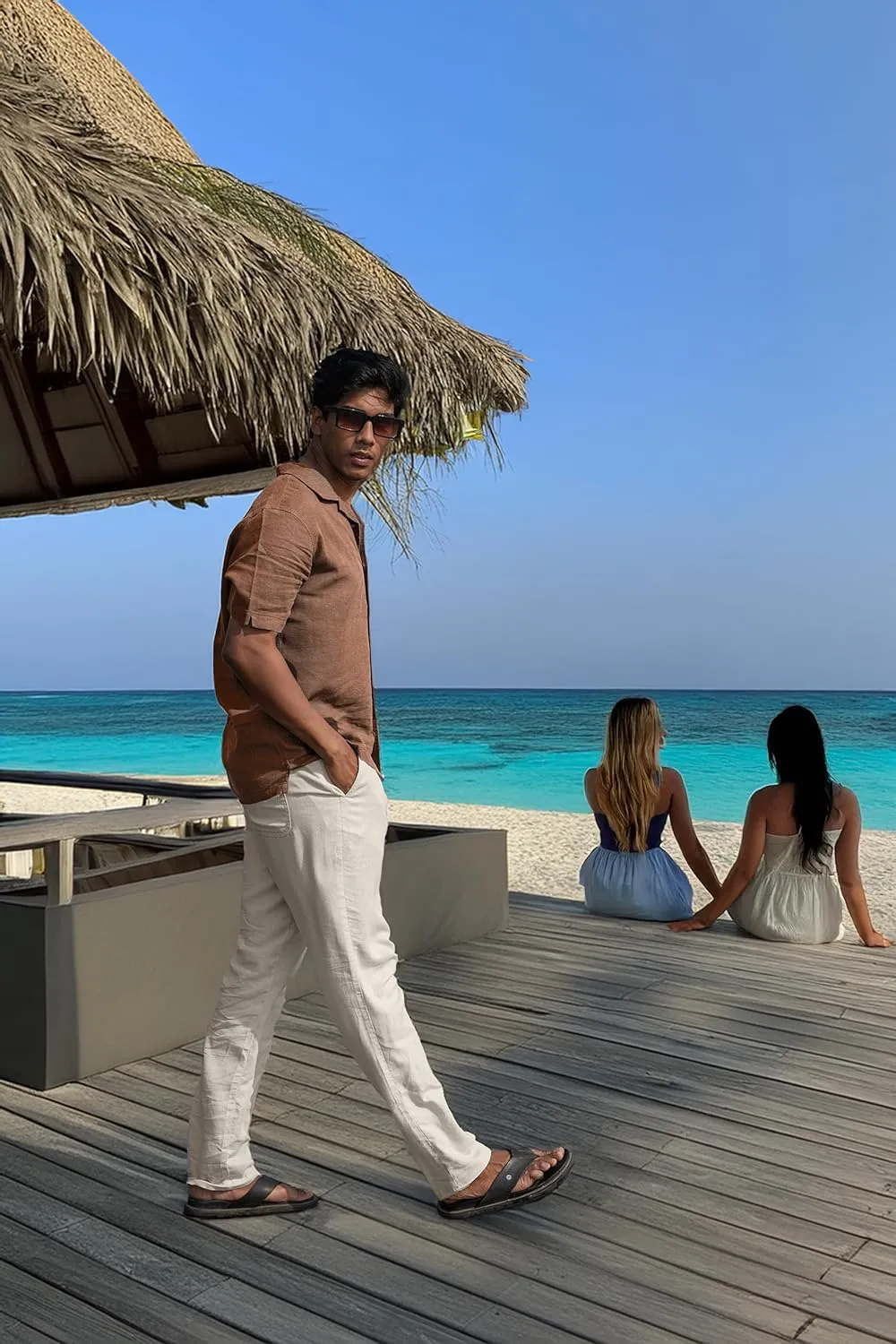 Men's Linen Blend Casual Lightweight Pants, Straight Legs, Functional, Comfortable Pants for a Relaxed Experience