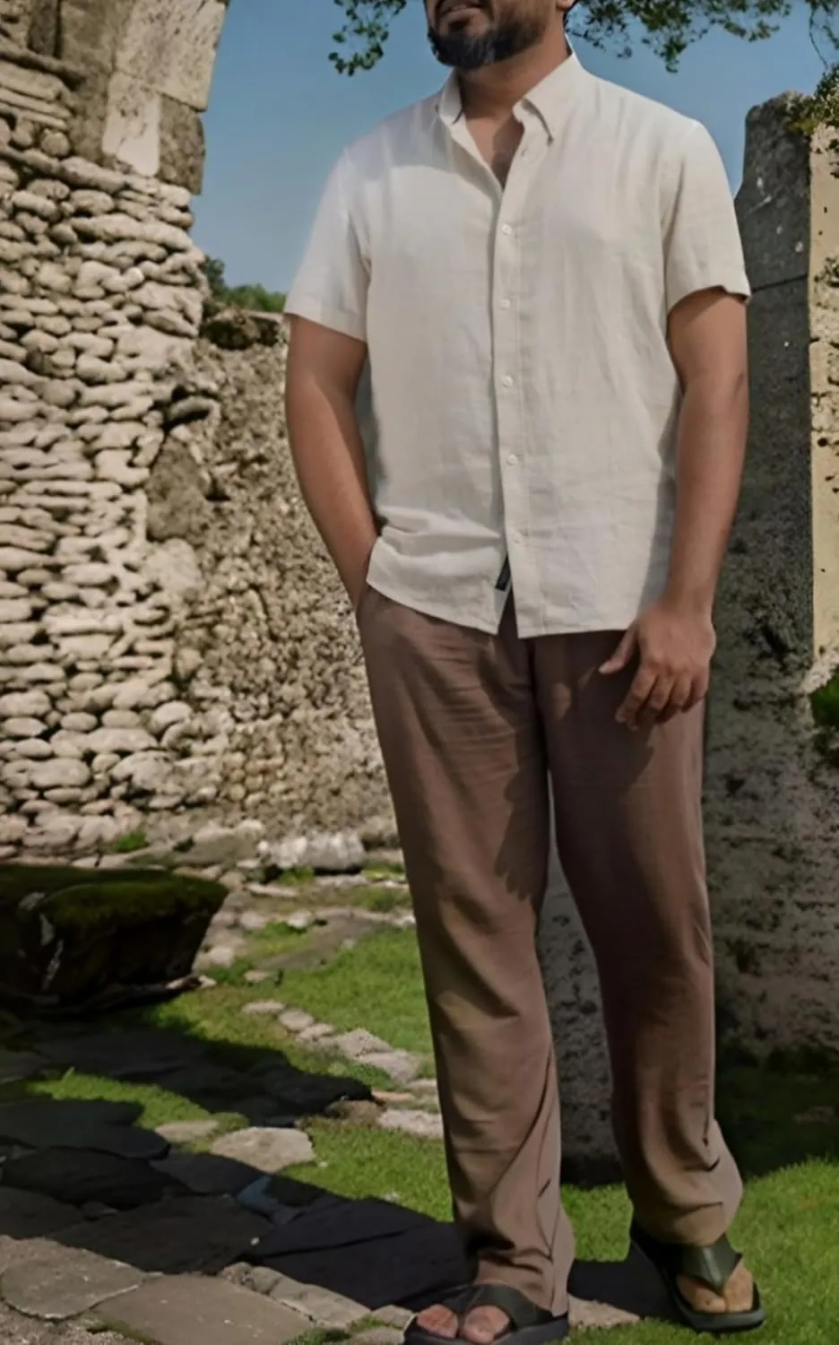 Men's Linen Blend Casual Lightweight Pants, Straight Legs, Functional, Comfortable Pants for a Relaxed Experience