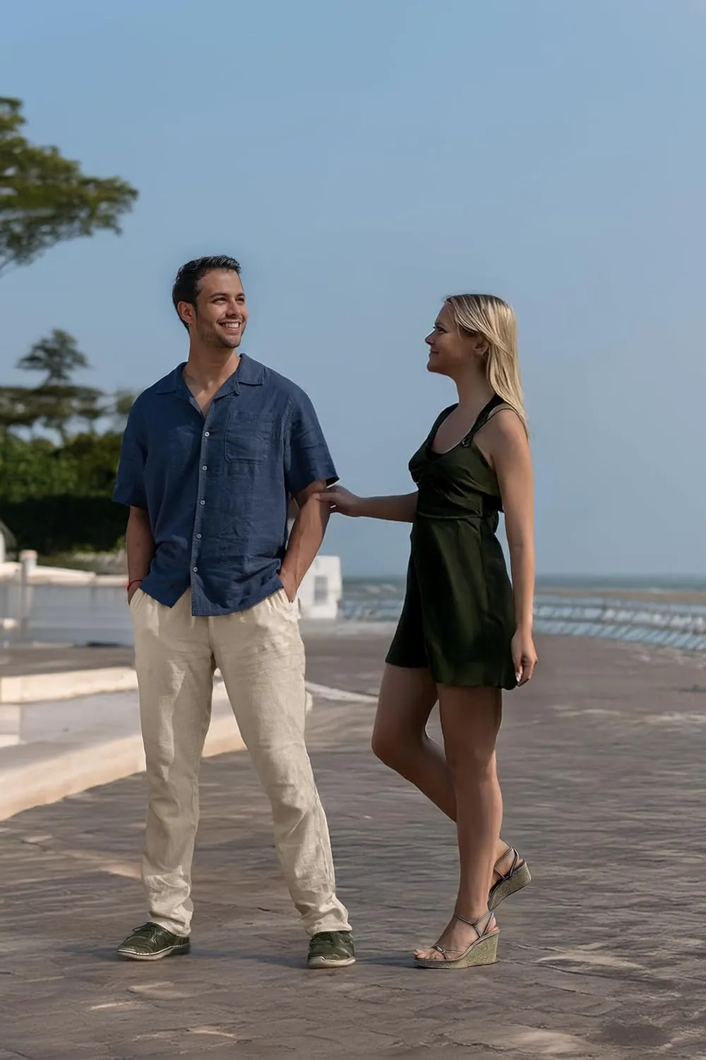 Men's Linen Blend Casual Lightweight Pants, Straight Legs, Functional, Comfortable Pants for a Relaxed Experience