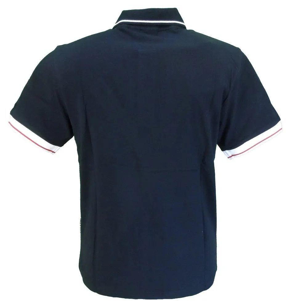 Merc London Corona Black Short-Sleeved Polo Shirt
