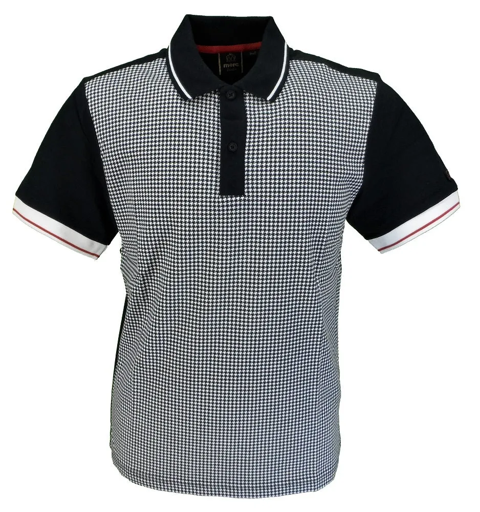 Merc London Corona Black Short-Sleeved Polo Shirt