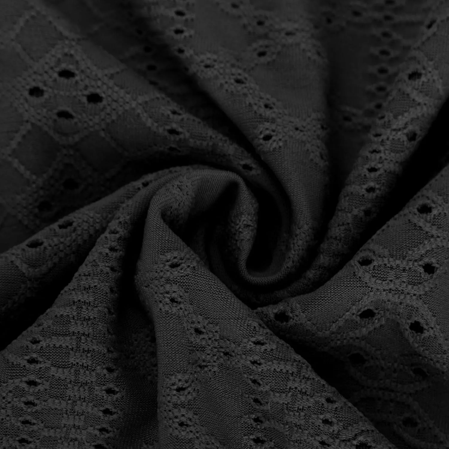 Midi Dresses for Women Summer Crew Neck Petal Sleeve Lace-Up Hollow Out Ruched High Waist Eyelet Dress with Pockets