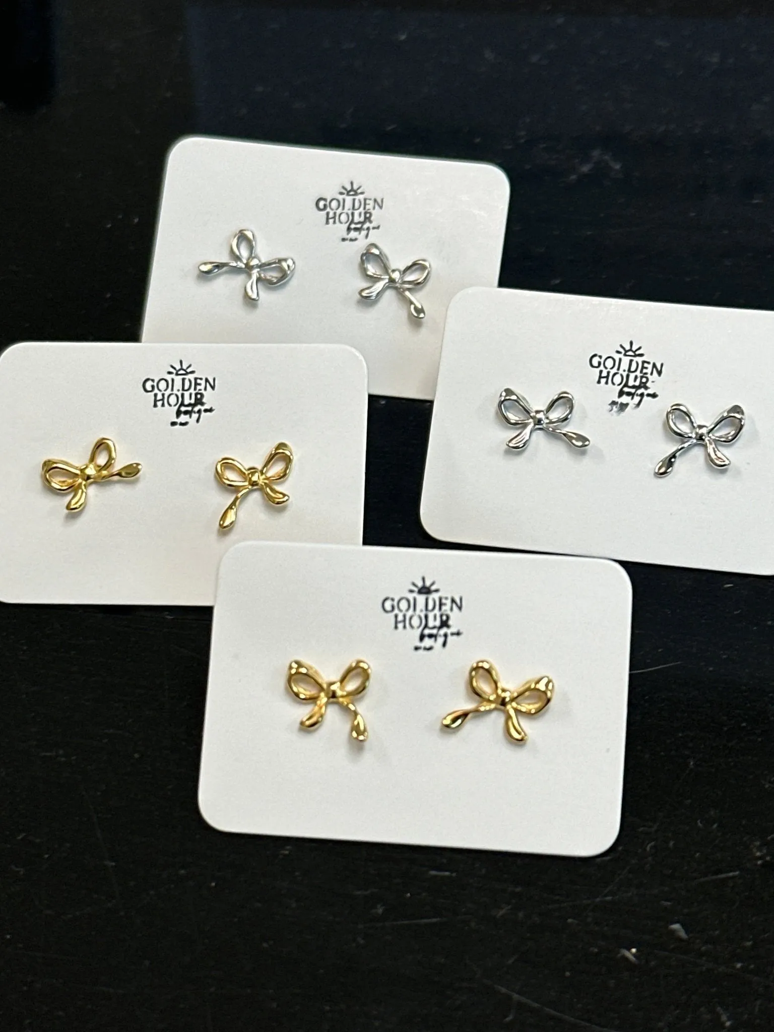 Minimalist Bow Stud Earrings