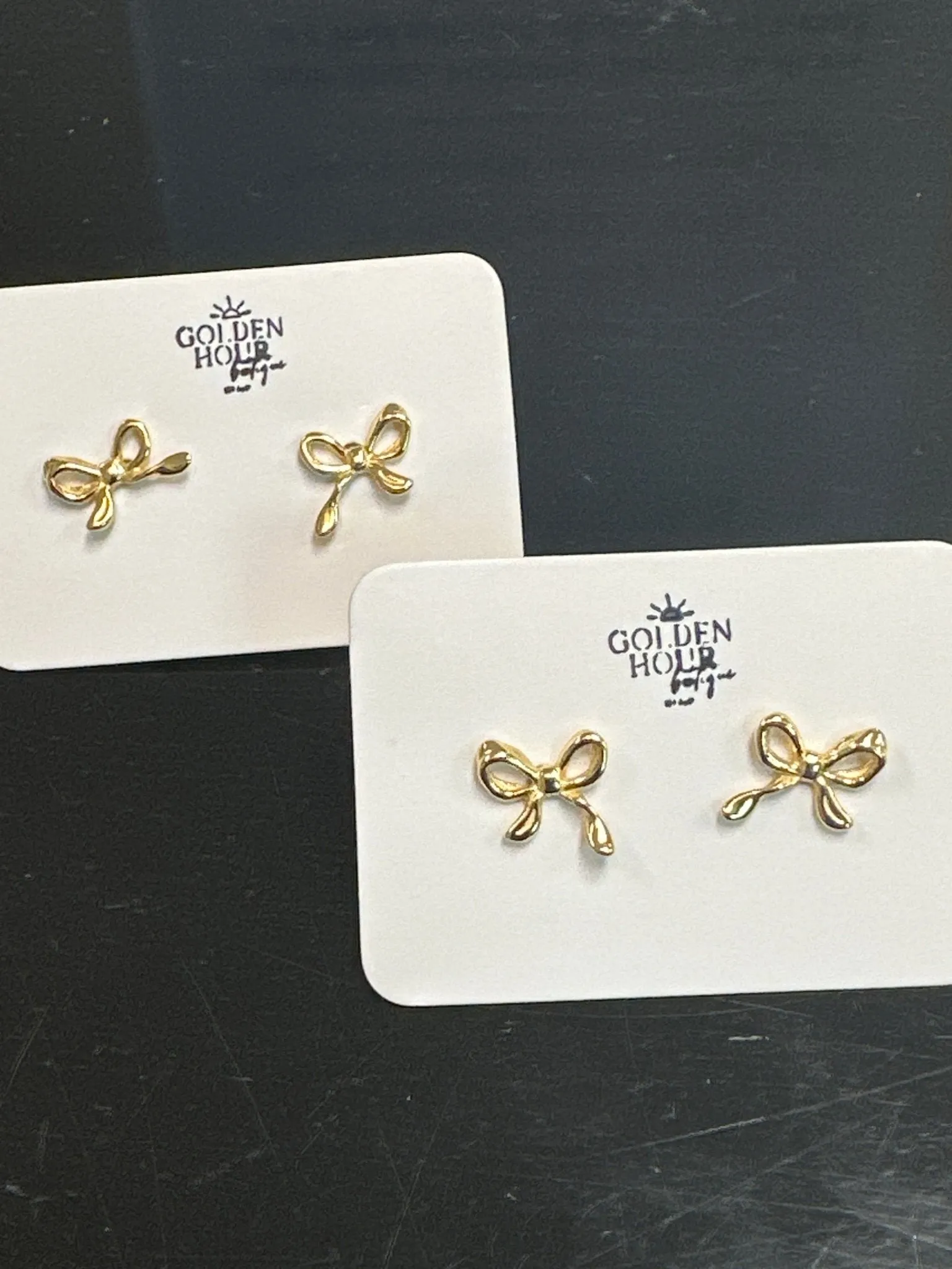 Minimalist Bow Stud Earrings