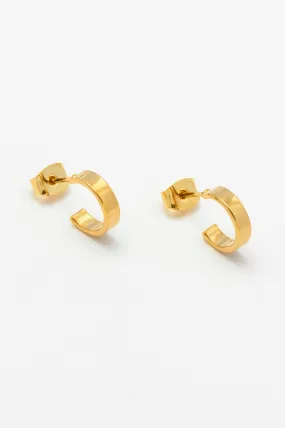 Minimalist Flat Hoop Earrings