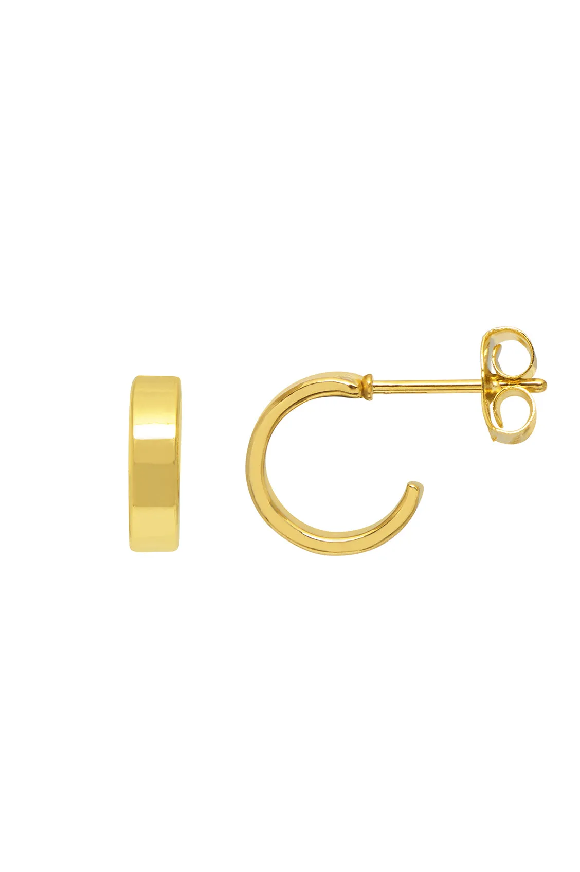 Minimalist Flat Hoop Earrings
