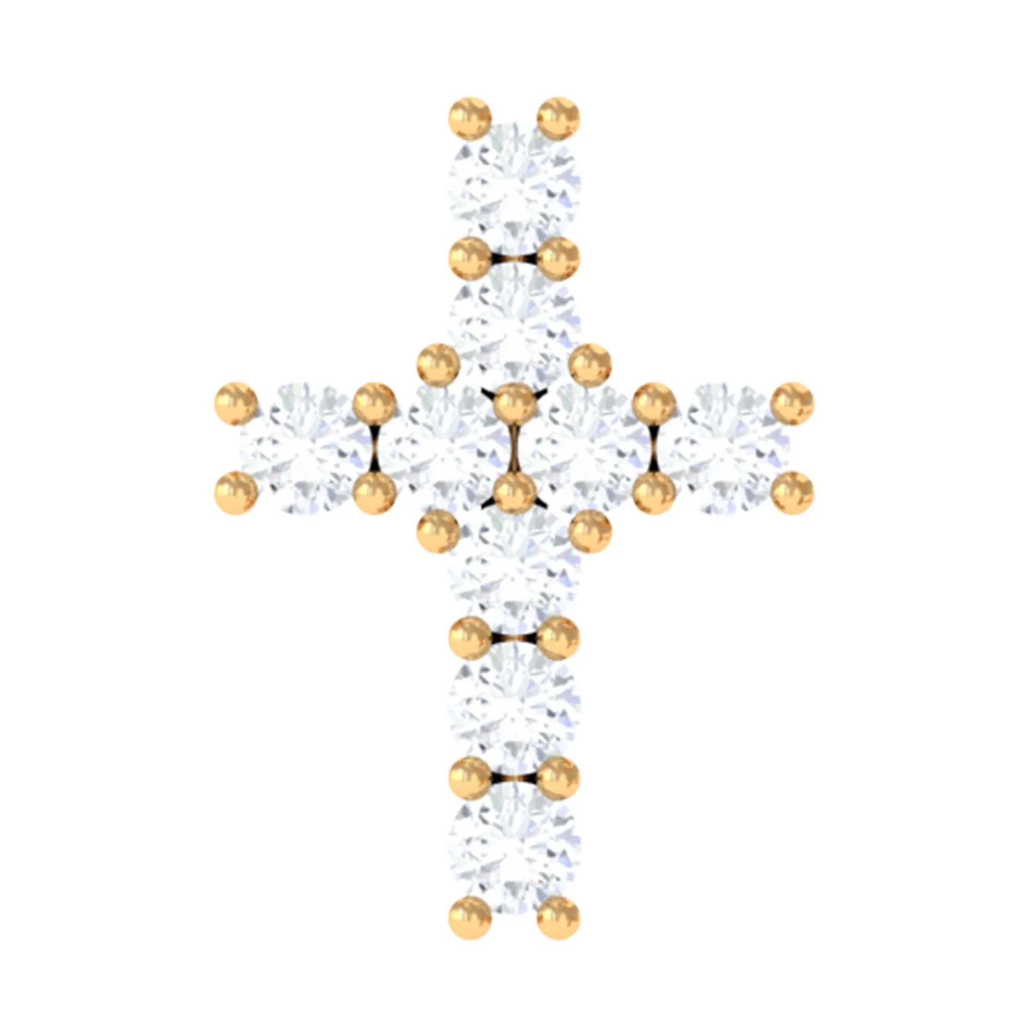 Minimalist Moissanite Cross Cartilage Earring