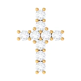Minimalist Moissanite Cross Cartilage Earring