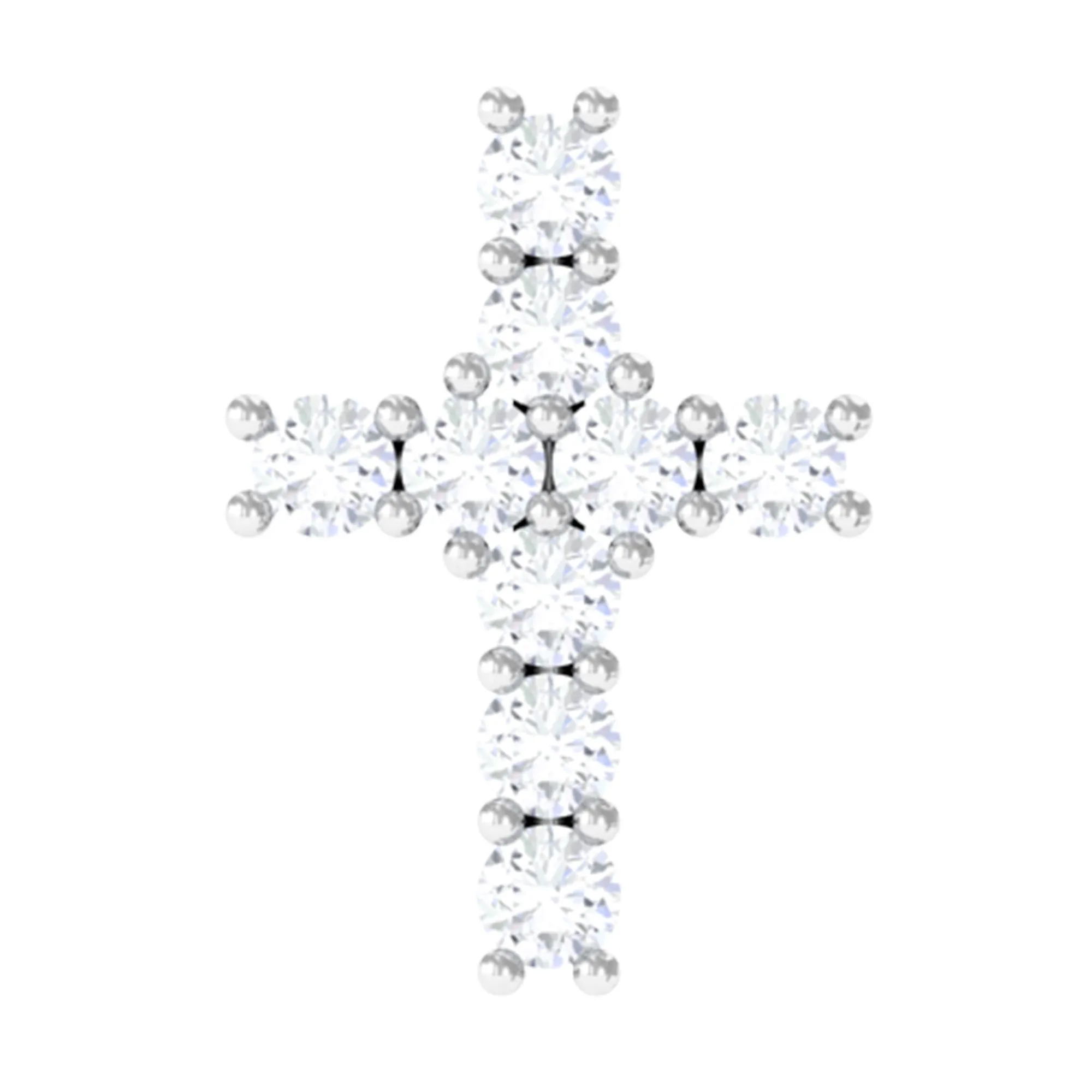 Minimalist Moissanite Cross Cartilage Earring