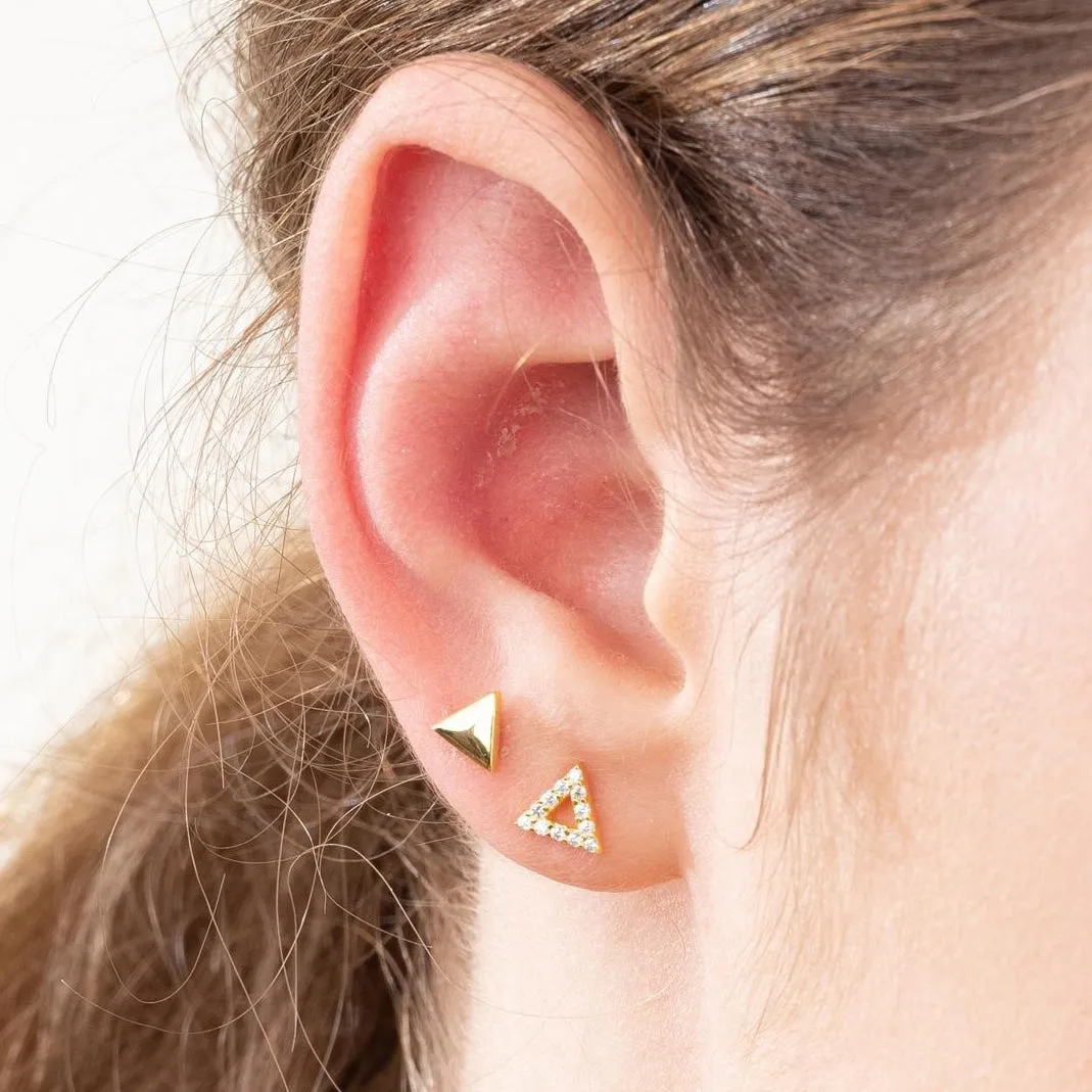 Minimalist Triangle Stud Earrings