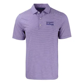 Northwestern Wildcats Men's Cutter & Buck Kellogg Forge Double Stripe Polo