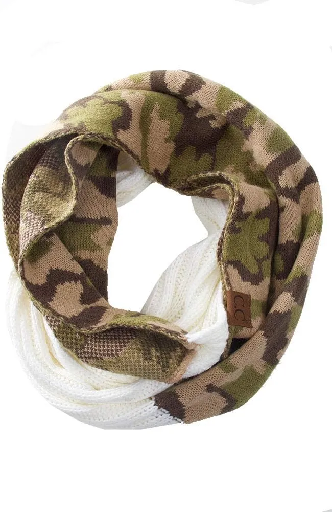ScarvesMe CC Hot and New Cable Knit Warm Winter Camo Camouflage Infinity Loop Circle Scarf