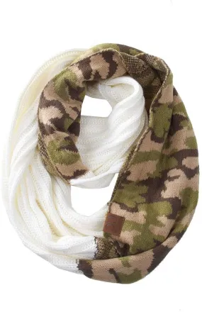 ScarvesMe CC Hot and New Cable Knit Warm Winter Camo Camouflage Infinity Loop Circle Scarf