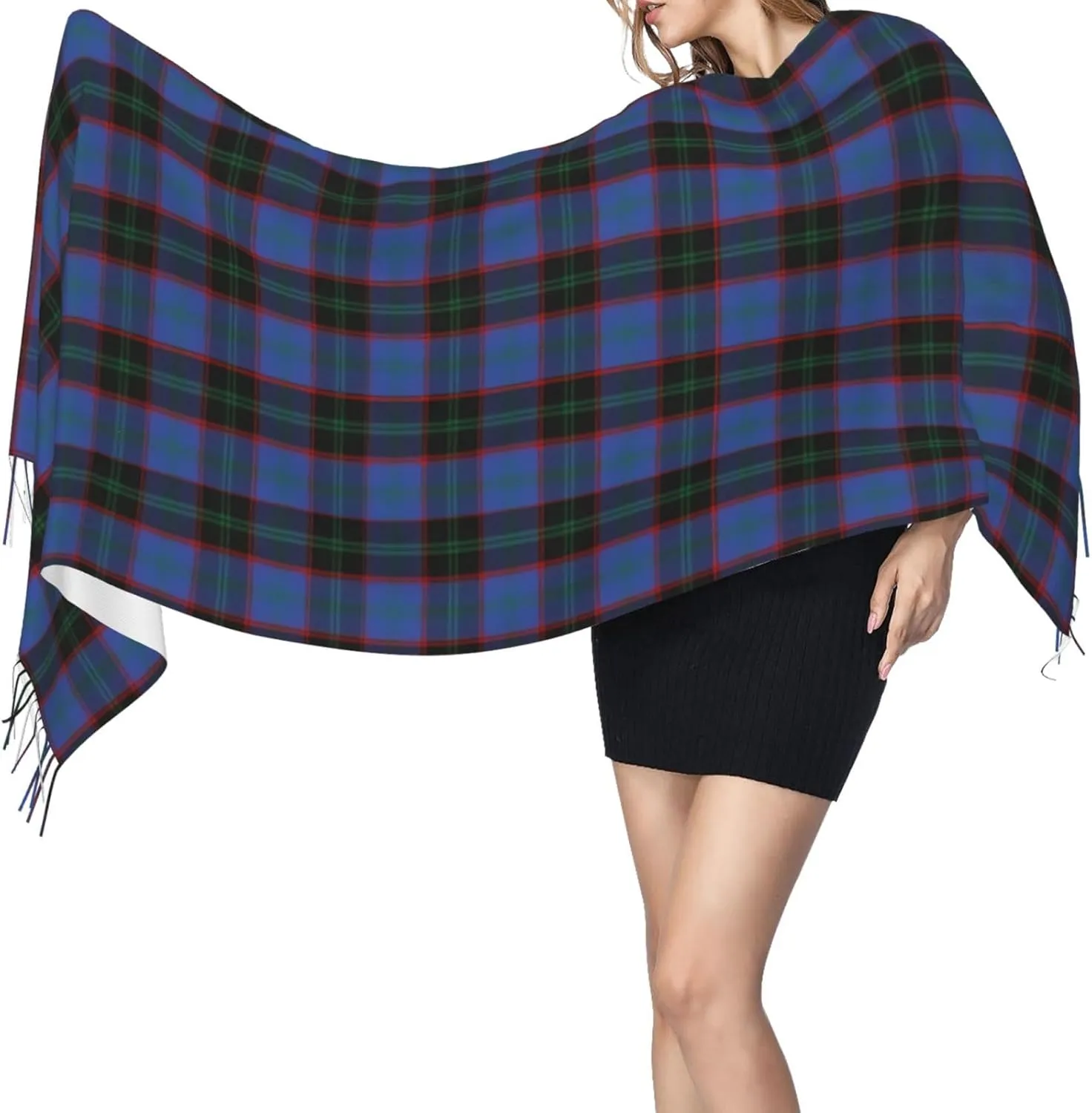 Scottish Clan Home Hume Tartan Plaid Imitation Cashmere Tassel Scarf Winter Scarf Autumn Softest Classic Warm