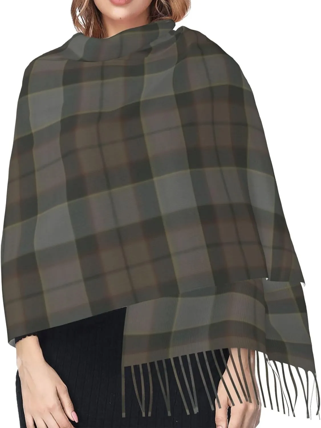 Scottish Clan Home Hume Tartan Plaid Imitation Cashmere Tassel Scarf Winter Scarf Autumn Softest Classic Warm