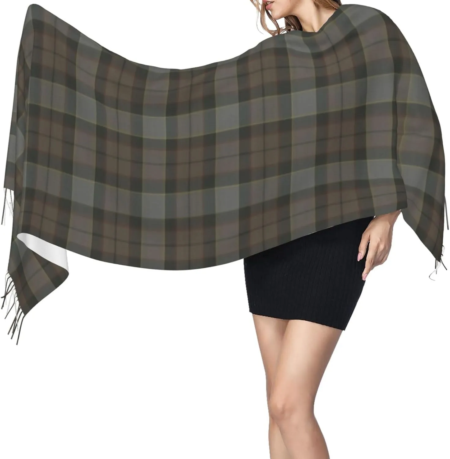 Scottish Clan Home Hume Tartan Plaid Imitation Cashmere Tassel Scarf Winter Scarf Autumn Softest Classic Warm