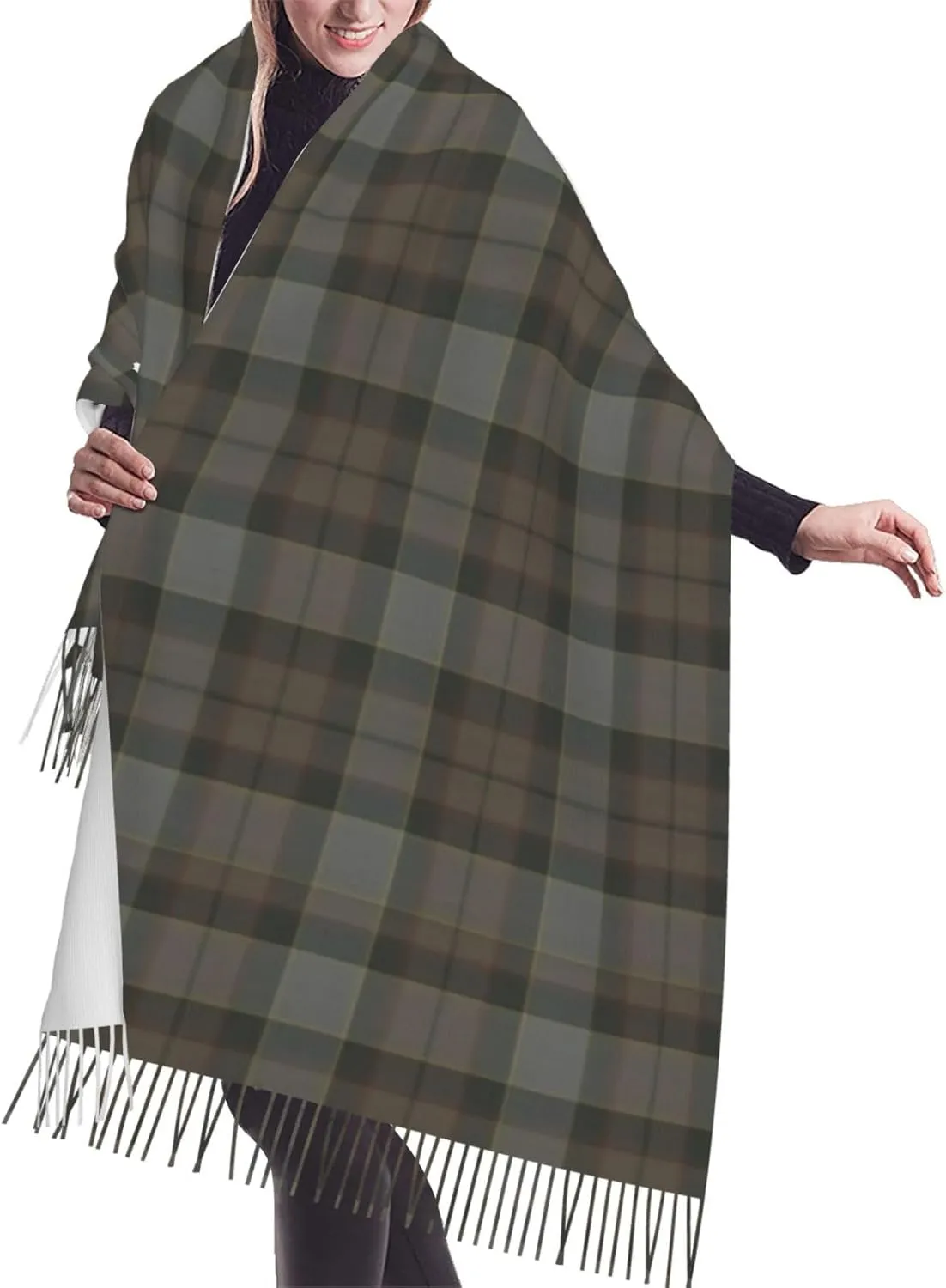 Scottish Clan Home Hume Tartan Plaid Imitation Cashmere Tassel Scarf Winter Scarf Autumn Softest Classic Warm