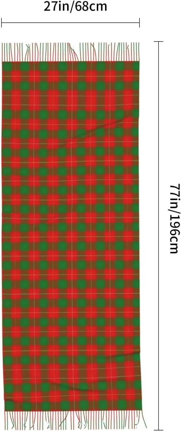 Scottish Clan Maxwell Tartan Plaid Imitation Cashmere Tassel Scarf Winter Scarf Autumn Softest Classic Warm
